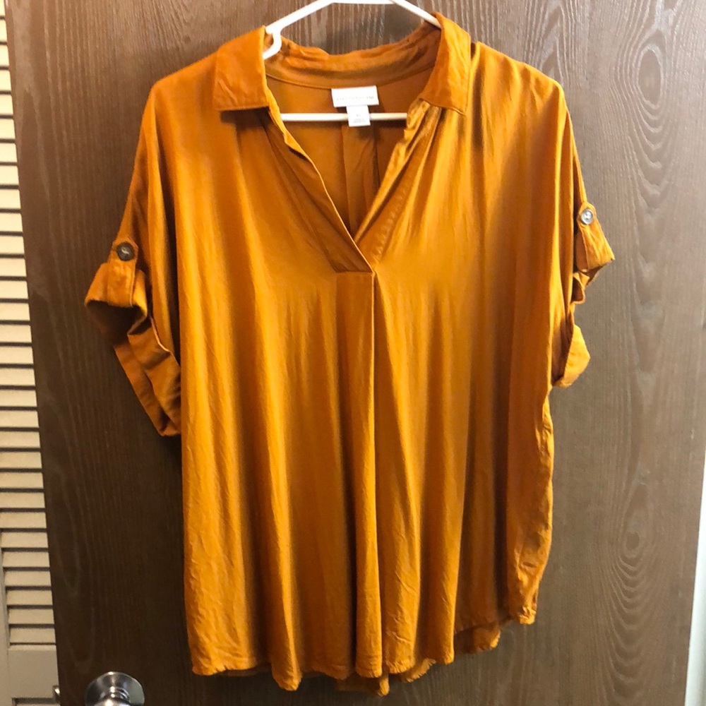 Liz Claiborne mustard shirt